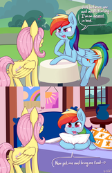 Size: 1913x2944 | Tagged: dead source, safe, artist:dsp2003, fluttershy, rainbow dash, pegasus, pony, g4, :3, bait and switch, bed, behaving like a cat, blanket, blushing, butt, comic, cute, dashabetes, dsp2003 is trying to murder us, eye clipping through hair, female, floating heart, fluttershy is not amused, grumpy, heart, heart eyes, heartbreak, hug, implied flutterdash, implied lesbian, implied shipping, innuendo, literal, mare, open mouth, parody, pillow, pillow hug, plot, ponified meme, scrunchy face, shyabetes, table, tongue out, unamused, wingding eyes