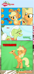 Size: 1919x4225 | Tagged: safe, artist:estories, applejack, granny smith, earth pony, pony, comic:a(pple)ffection, g4, comic, high res, letter, rearing
