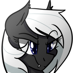Size: 2500x2500 | Tagged: safe, artist:themodpony, oc, oc only, oc:stargazer, bat pony, pony, commission, cute, cute little fangs, fangs, female, high res, icon