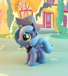 Size: 721x800 | Tagged: safe, artist:krowzivitch, princess luna, alicorn, pony, g4, cartographer's cap, craft, female, figurine, filly, hat, sculpture, solo, traditional art, woona, younger