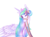 Size: 5400x4000 | Tagged: safe, artist:leech, princess celestia, alicorn, pony, g4, absurd resolution, bit gag, blinders, bridle, female, gag, missing accessory, reins, simple background, solo, tack, transparent background