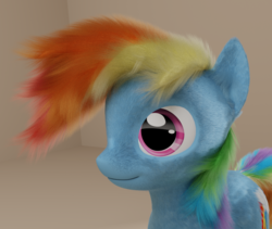 Size: 1280x1080 | Tagged: safe, artist:thecomet, rainbow dash, pony, g4, 3d, blender, female, fur, solo
