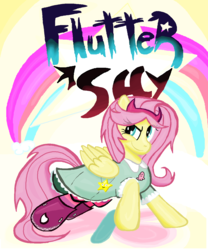 Size: 1030x1236 | Tagged: safe, artist:sallycars, fluttershy, pegasus, pony, g4, clothes, cosplay, costume, crossover, disney, female, mare, solo, star butterfly, star vs the forces of evil