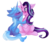 Size: 1161x1000 | Tagged: safe, artist:zephyrii, starlight glimmer, trixie, pony, unicorn, g4, blushing, cheek kiss, duo, female, kissing, lesbian, mare, one eye closed, ship:startrix, shipping, simple background, transparent background