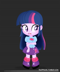 Size: 700x838 | Tagged: safe, artist:egophiliac, twilight sparkle, equestria girls, g4, chibi, cute, female, nervous, solo, twiabetes, twilight sparkle (alicorn)