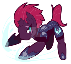 Size: 1024x922 | Tagged: safe, artist:alienkittykun, tempest shadow, pony, unicorn, g4, my little pony: the movie, broken horn, female, horn, looking at you, simple background, solo, transparent background, watermark