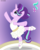 Size: 5311x6716 | Tagged: safe, artist:mandash1996, starlight glimmer, pony, unicorn, a royal problem, g4, my little pony: friendship is magic, absurd resolution, ballerina, clothes, cute, cutie mark, female, glimmerbetes, glimmerina, hair bun, leotard, mare, purple background, raised leg, shoes, simple background, skirt, skirt lift, smiling, solo, standing, standing on one leg, tutu, vector