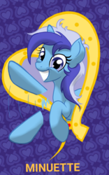 Size: 1200x1920 | Tagged: safe, artist:theroyalprincesses, minuette, pony, unicorn, g4, female, looking at you, mare, messy mane, solo, waving