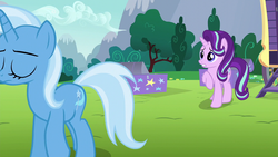 Size: 1280x720 | Tagged: safe, screencap, starlight glimmer, trixie, pony, unicorn, g4, my little pony: friendship is magic, no second prances, sad