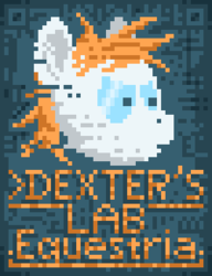 Size: 250x325 | Tagged: safe, artist:lightspeeed, pony, dexter's laboratory, fanfic, fanfic art, fanfic cover, pixel art, ponified, solo