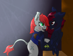 Size: 1300x1000 | Tagged: safe, artist:lazerblues, oc, oc only, pony, blushing, clothes, jacket