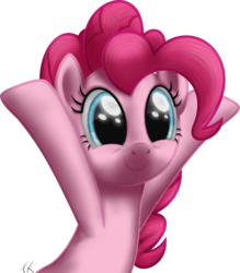 Size: 4020x4590 | Tagged: safe, artist:facelesssoles, pinkie pie, earth pony, pony, g4, absurd resolution, cute, diapinkes, female, happy, mare, simple background, smiling, solo, transparent background, vector