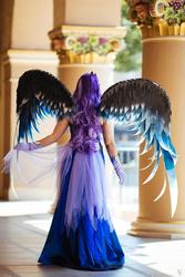 Size: 1066x1600 | Tagged: safe, artist:annalynncosplay, princess luna, human, g4, clothes, cosplay, costume, dress, gloves, irl, irl human, photo, solo