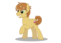 Size: 842x595 | Tagged: safe, artist:dragonchaser123, feather bangs, earth pony, pony, g4, hard to say anything, male, simple background, solo, stallion, transparent background