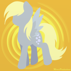 Size: 1024x1024 | Tagged: safe, artist:mimicproductions, derpy hooves, pony, g4, female, lineless, minimalist, modern art, signature, solo