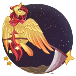 Size: 5000x5000 | Tagged: safe, artist:amazing-artsong, oc, oc only, oc:star seeker, pegasus, pony, absurd resolution, female, looking at you, looking back, looking back at you, mare, simple background, sitting, solo, stars, transparent background