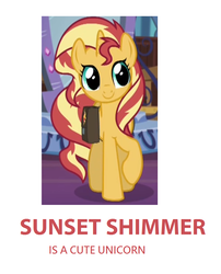 Size: 712x880 | Tagged: safe, sunset shimmer, pony, unicorn, equestria girls, equestria girls specials, g4, mirror magic, captain obvious, cute, image macro, meme, shimmerbetes, truth
