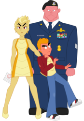 Size: 600x861 | Tagged: safe, artist:queencold, garble, oc, oc:caldera, oc:maximus, human, equestria girls, g4, clothes, dress, equestria girls-ified, father, father and son, female, human garble, humanized, husband and wife, male, military, mother, mother and son, paper, simple background, son, transparent background, uniform