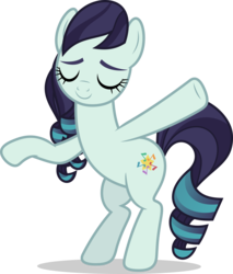 Size: 7000x8224 | Tagged: safe, artist:luckreza8, coloratura, earth pony, pony, g4, the mane attraction, .svg available, absurd resolution, bipedal, eyes closed, female, mare, missing accessory, simple background, smiling, solo, the magic inside, transparent background, vector