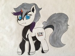 Size: 4032x3024 | Tagged: safe, artist:stammis, oc, oc only, oc:krystal dusk, pony, unicorn, high res, solo, traditional art