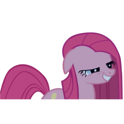 Size: 5000x5000 | Tagged: safe, artist:dolphers, pinkie pie, earth pony, pony, g4, absurd resolution, female, lidded eyes, mare, pinkamena diane pie, rapeface, simple background, smiling, smirk, solo, transparent background, vector
