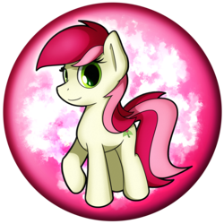 Size: 2539x2539 | Tagged: safe, artist:flamevulture17, roseluck, earth pony, pony, g4, commission, female, high res, looking at you, mare, raised hoof, smiling, solo