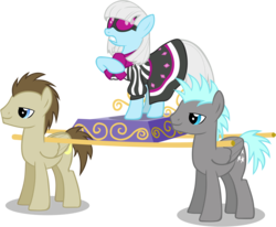 Size: 4280x3530 | Tagged: safe, artist:frownfactory, crescent pony, mane moon, photo finish, twilight sky, earth pony, pegasus, pony, g4, honest apple, .svg available, female, high res, litter, male, mare, palanquin, simple background, stallion, svg, transparent background, vector