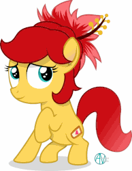 Size: 620x800 | Tagged: safe, artist:arifproject, oc, oc only, oc:rosa blossomheart, pony, animated, blinking, female, filly, gif, simple background, solo, vector, white background