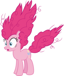 Size: 3000x3561 | Tagged: safe, artist:sollace, pinkie pie, earth pony, pony, g4, honest apple, the mane attraction, .svg available, female, high res, messy mane, open mouth, shocked, show accurate, simple background, solo, transparent background, vector