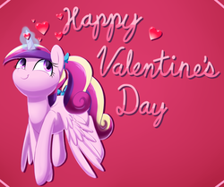 Size: 1000x834 | Tagged: safe, artist:acersiii, princess cadance, pony, g4, abstract background, female, heart, holiday, solo, valentine's day
