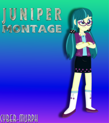 Size: 2784x3152 | Tagged: safe, artist:cyber-murph, juniper montage, equestria girls, equestria girls specials, g4, my little pony equestria girls: mirror magic, my little pony equestria girls: movie magic, clothes, crossed arms, cute, glasses, high res, pigtails, shoes, skirt, socks