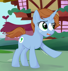 Size: 1437x1505 | Tagged: safe, artist:pinch-of-salt, oc, oc only, oc:offensive banter, pony, unicorn, character, female, freckles, mare, solo