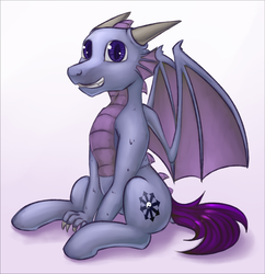 Size: 1815x1878 | Tagged: safe, artist:marsminer, oc, oc only, oc:quirky view, dragon, hybrid, pegasus, pony, claws, colored, cutie mark, horns, male, scales, simple background, solo, stallion, white background, wings