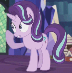 Size: 428x436 | Tagged: safe, screencap, starlight glimmer, pony, equestria girls, equestria girls specials, g4, my little pony equestria girls: mirror magic, animated, cropped, female, gif, out of context, solo