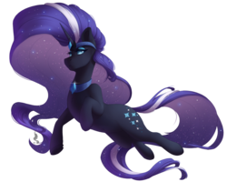 Size: 1500x1200 | Tagged: safe, artist:silentwulv, idw, nightmare rarity, pony, unicorn, g4, eyeshadow, female, looking back, makeup, mare, simple background, solo, transparent background