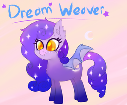 Size: 2000x1666 | Tagged: safe, artist:luciusheart, oc, oc only, oc:dream weaver, bat pony, pony, cute, sparkles
