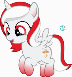 Size: 752x800 | Tagged: safe, artist:arifproject, oc, oc only, oc:indonisty, alicorn, pony, alicorn oc, animated, blinking, female, filly, flying, gif, indonesia, nation ponies, ponified, simple background, vector, white background
