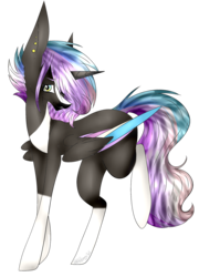 Size: 1481x2053 | Tagged: safe, artist:ohhoneybell, oc, oc only, alicorn, pony, colored wings, colored wingtips, fusion, multicolored wings, simple background, solo, transparent background