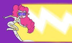 Size: 900x540 | Tagged: safe, artist:khuzang, fili-second, pinkie pie, equestria girls, g4, alternate universe, equestrian city, female, power ponies, solo