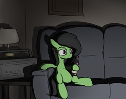Size: 2000x1566 | Tagged: safe, artist:smoldix, edit, oc, oc only, oc:filly anon, pony, 4chan, alcohol, beer, beer bottle, couch, female, filly, meme, ponified, ponified meme, red letter media, sitting