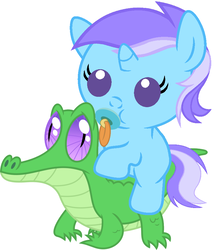 Size: 786x917 | Tagged: safe, artist:red4567, diamond mint, gummy, pony, g4, baby, baby pony, cute, diamond mint riding gummy, pacifier, ponies riding gators, riding, simple background, white background
