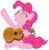 Size: 5035x5122 | Tagged: safe, artist:timeymarey007, pinkie pie, earth pony, pony, g4, honest apple, .svg available, ^^, absurd resolution, eyes closed, female, guitar, simple background, solo, transparent background, vector