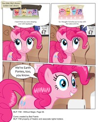 Size: 3355x4183 | Tagged: safe, artist:perfectblue97, apple bloom, applejack, big macintosh, carrot cake, cup cake, pinkie pie, princess luna, twilight sparkle, alicorn, earth pony, pony, comic:without magic, g4, bathroom, bed, blank flank, comic, earth pony twilight, golden oaks library, high res, pointy ponies, poster, toilet, toilet paper roll
