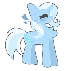 Size: 945x933 | Tagged: safe, artist:lovehours, trixie, pony, unicorn, g4, chest fluff, eyes closed, female, heart, impossibly large chest fluff, mare, simple background, smiling, solo, transparent background