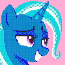 Size: 800x800 | Tagged: safe, trixie, pony, g4, female, grin, pixel art, smiling, solo