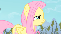Size: 1280x720 | Tagged: safe, screencap, fluttershy, pony, bats!, g4, female, mare, sniffing, solo