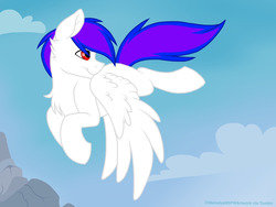 Size: 1280x960 | Tagged: safe, artist:melodytheartpony, oc, oc only, pegasus, pony, flying, male, simple background, solo, stallion
