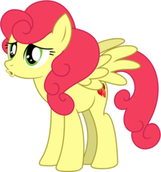 Size: 3629x3853 | Tagged: safe, artist:bluemeganium, strawberry sunrise, pegasus, pony, g4, honest apple, female, high res, simple background, smug, solo, spread wings, strawberry savage, transparent background, vector, wings