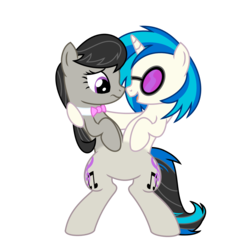 Size: 1521x1486 | Tagged: safe, artist:mlpconjoinment, dj pon-3, octavia melody, vinyl scratch, pony, g4, conjoined, female, fusion, simple background, transparent background, we have become one