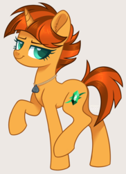 Size: 1893x2601 | Tagged: safe, artist:hawthornss, oc, oc only, oc:kaeda, pony, unicorn, bedroom eyes, ear fluff, looking at you, simple background, smiling, smirk, solo